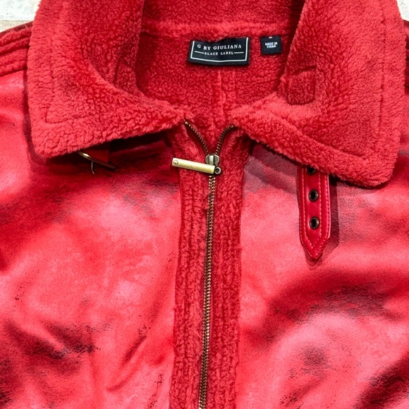 G by Giuliana Black Label Faux Suede and Shearling Zip-Front Coat Medium NWOT - Picture 11 of 14